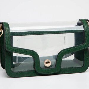NWT Green Stadium Approved Clear Crossbody Shoulder Bag Gameday & Concert purse
